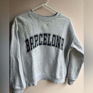 H&M Barcelona Crewneck XS Gray and Navy